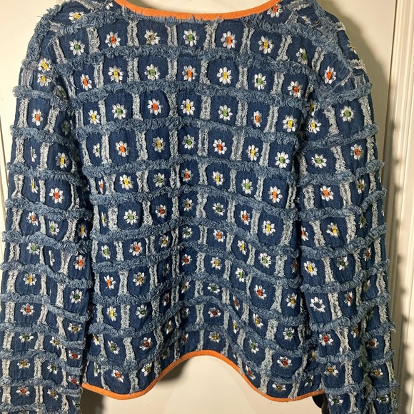 Blue Bayou Floral Textured Cardigan - Picture 2 of 3